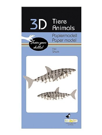 Maquette 3d en papier requin
