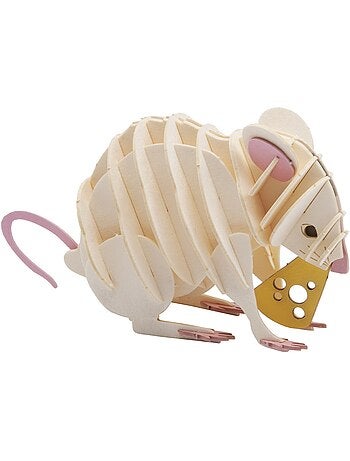 Maquette 3d en papier souris blanche