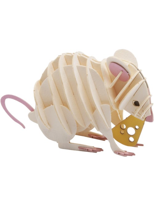 Maquette 3D en papier souris blanche - Kiabi