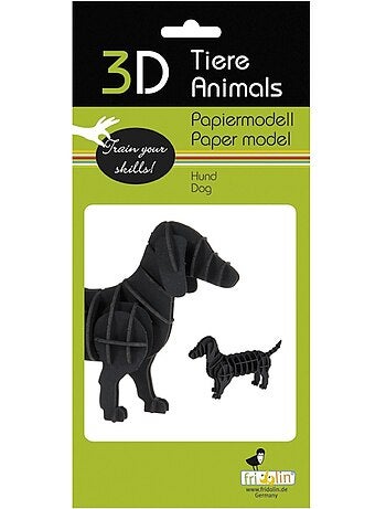 Maquette 3d en papier teckel