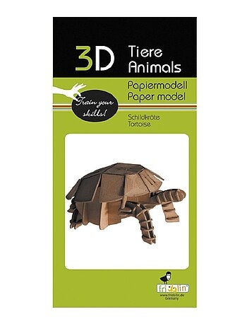 Maquette 3d en papier tortue