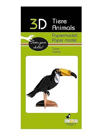 Maquette 3d en papier toucan