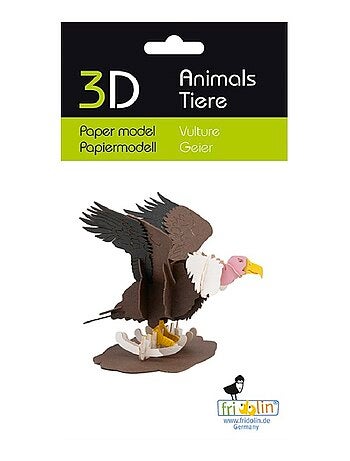 Maquette 3d en papier vautour