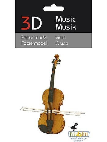 Maquette 3d en papier violon