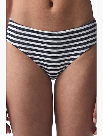 Marbel hipster bas de bikini rayé penti