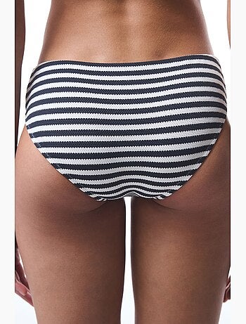 Marbel hipster bas de bikini rayé penti