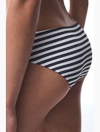 Marbel hipster bas de bikini rayé penti