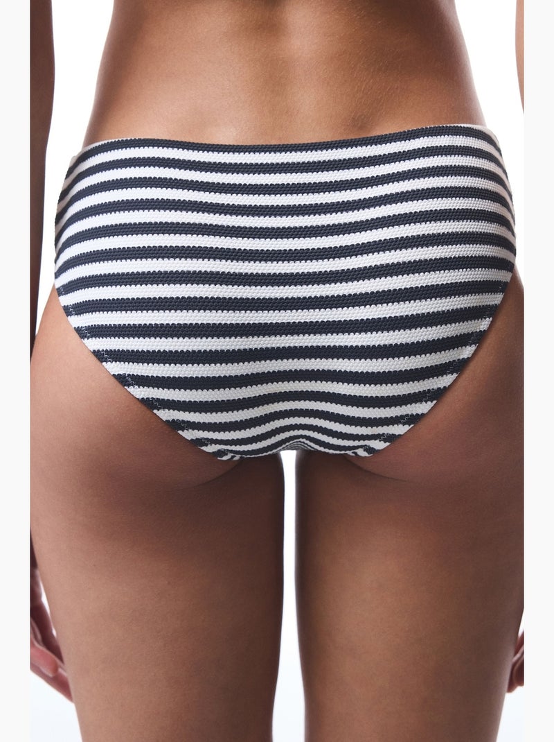 Marbel hipster bas de bikini rayé penti Bleu Blanc - Kiabi