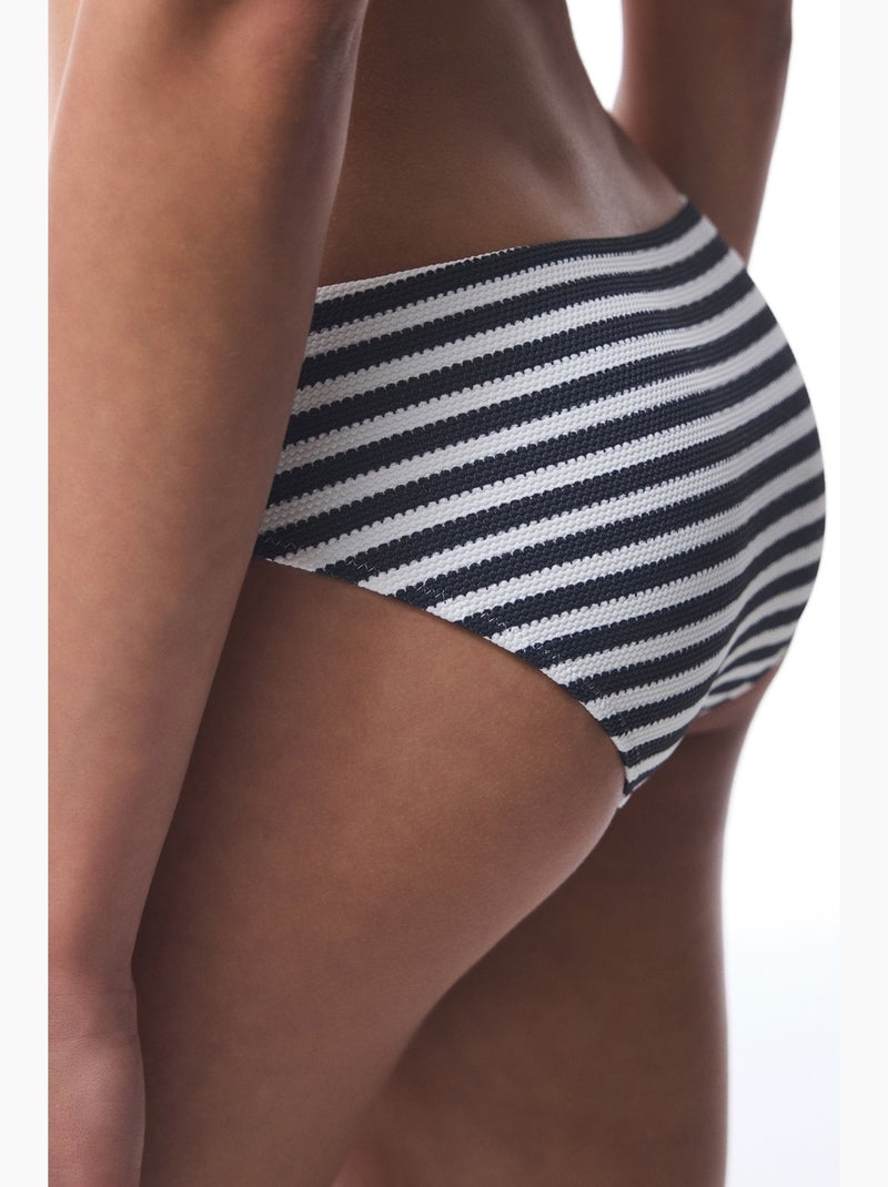 Marbel hipster bas de bikini rayé penti Bleu Blanc - Kiabi