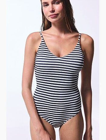 Marbel maillot de bain rayé à doublure amovible penti