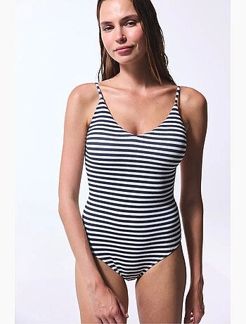 Marbel maillot de bain rayé à doublure amovible penti