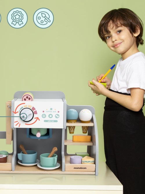 Marchande Bois Glacière avec Tableau Magnétique, Machine à Café +70 pièces - Kiabi