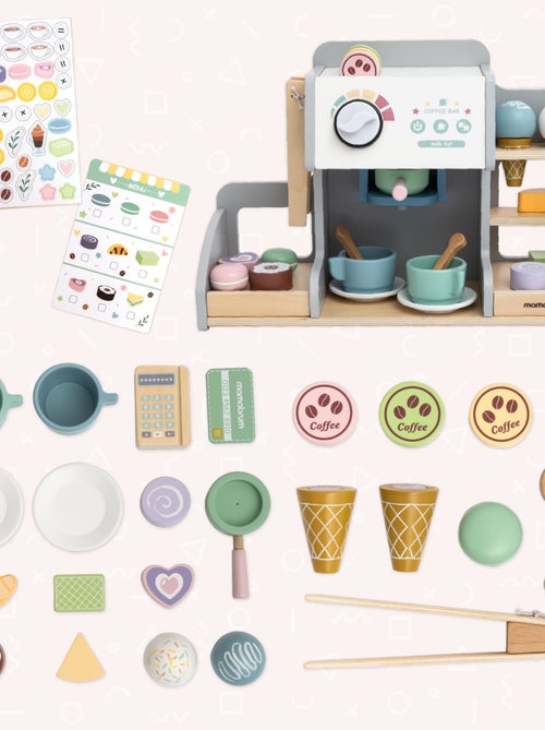 Marchande Bois Glacière avec Tableau Magnétique, Machine à Café +70 pièces - Kiabi