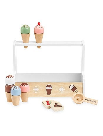 Marchande de glaces en bois avec accessoires 3 ans Mamabrum