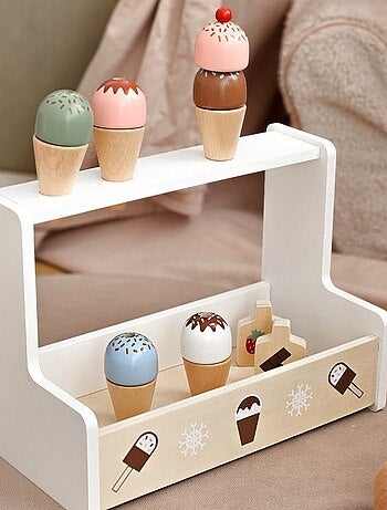 Marchande de glaces en bois avec accessoires 3 ans Mamabrum
