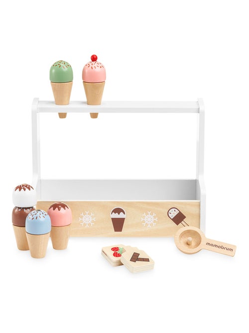 Marchande de glaces en bois avec accessoires 3 ans Mamabrum - Kiabi