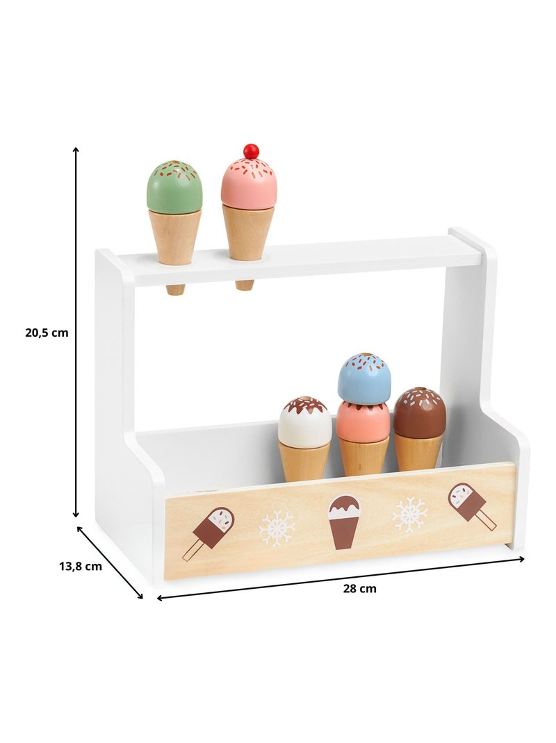 Marchande de glaces en bois avec accessoires 3 ans Mamabrum N/A - Kiabi