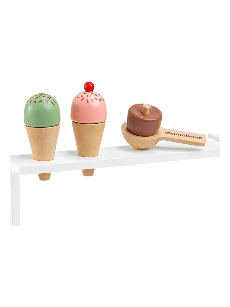 Marchande de glaces en bois avec accessoires 3 ans Mamabrum N/A - Kiabi