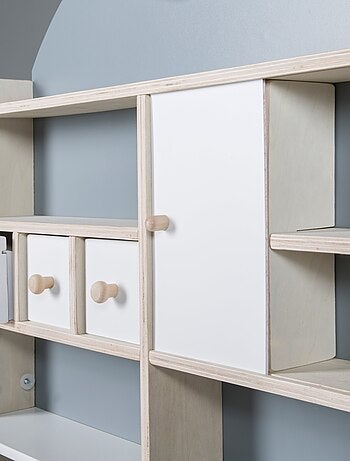 Marchande en bois 3 tiroirs étagères et comptoir ROBA