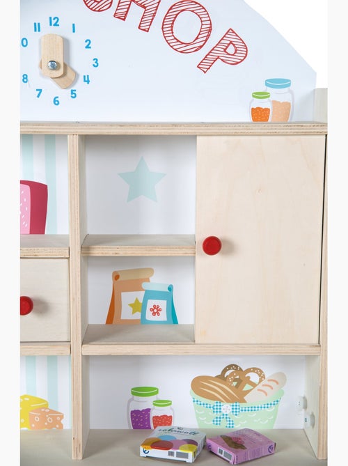 Marchande en bois + caisse enregistreuse et accessoires 'Minishop' ROBA - Kiabi