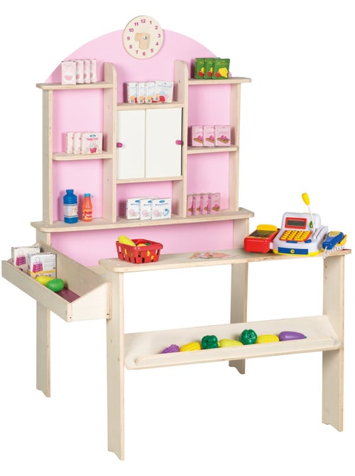 Marchande en bois + caisse enregistreuse et accessoires ROBA - Kiabi