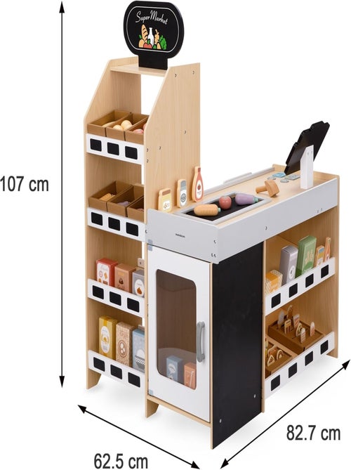 Marchande en Bois Stand de Jeu Éducatif pour Enfants avec Accessoires - Kiabi