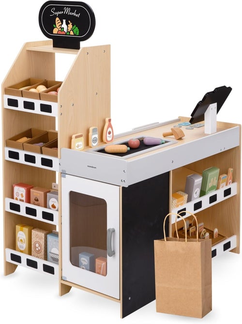 Marchande en Bois Stand de Jeu Éducatif pour Enfants avec Accessoires - Kiabi