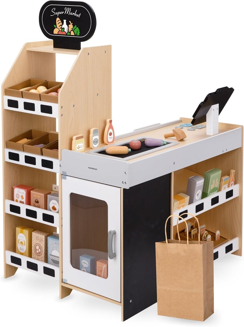 Marchande en Bois Stand de Jeu Éducatif pour Enfants avec Accessoires N/A - Kiabi