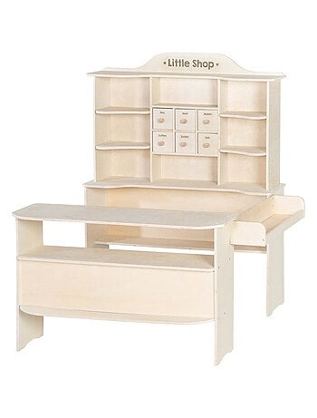 Marchande enfant en bois 6 tiroirs 9 compartiments et comptoir 'Little shop' ROBA