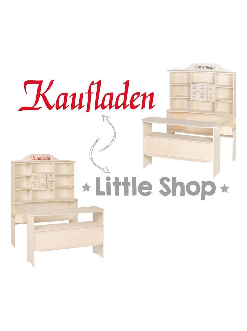 Marchande enfant en bois 6 tiroirs 9 compartiments et comptoir 'Little shop' ROBA Bois naturel - Kiabi