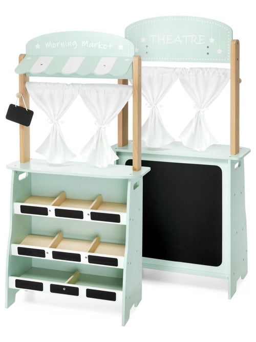 Marchande et théâtre 2-en-1 en bois pour enfant Mamabrum - Kiabi