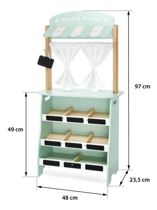 Marchande et théâtre 2-en-1 en bois pour enfant Mamabrum - Kiabi