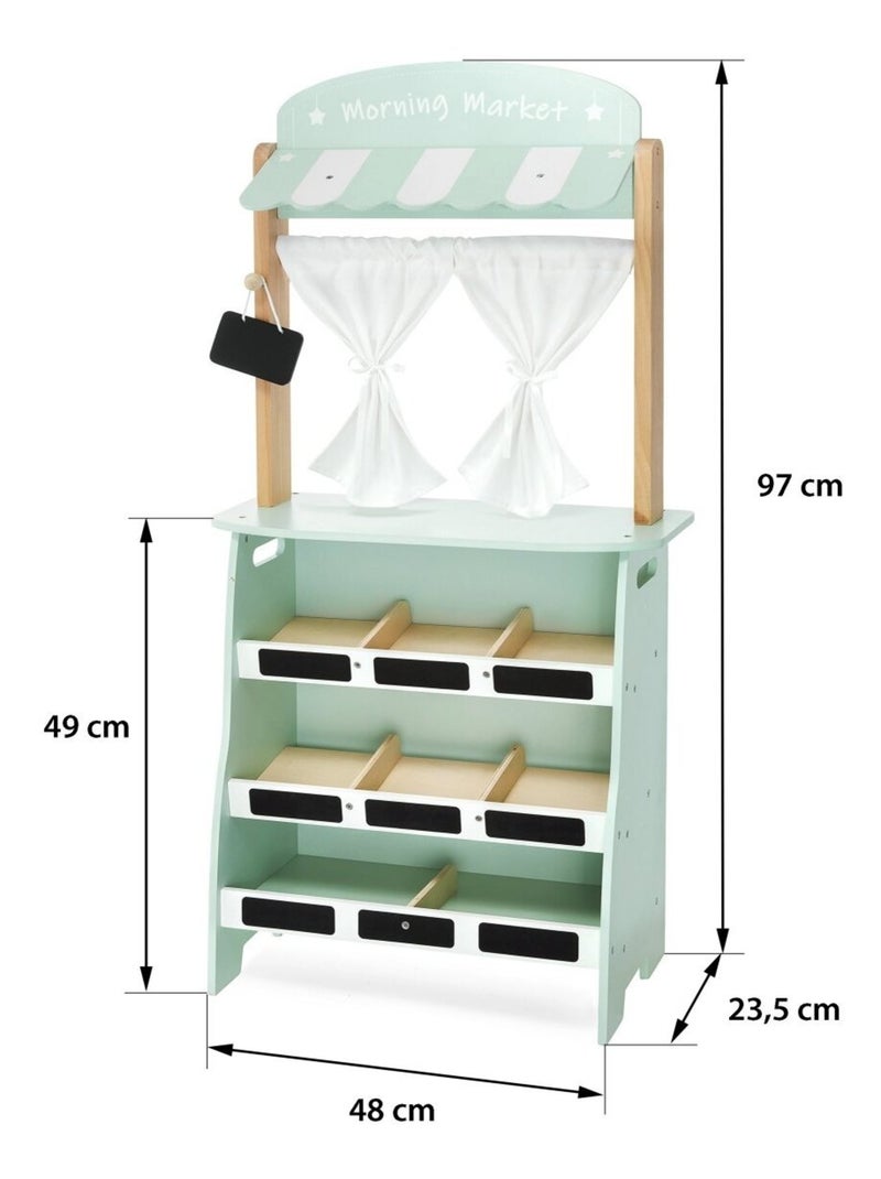 Marchande et théâtre 2-en-1 en bois pour enfant Mamabrum N/A - Kiabi