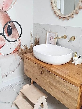 Marchepied enfant 2 marches – Bois , universel et sécurisé