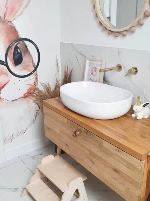 Marchepied enfant 2 marches – Bois , universel et sécurisé - Kiabi