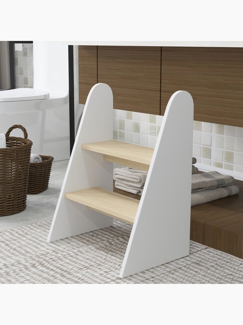Marchepied enfant 2 marches style nordique - charge max. 20 kg - aspect bois - Kiabi Marchepied enfant 2 marches style nordique - charge max. 20 kg - aspect bois - Kiabi