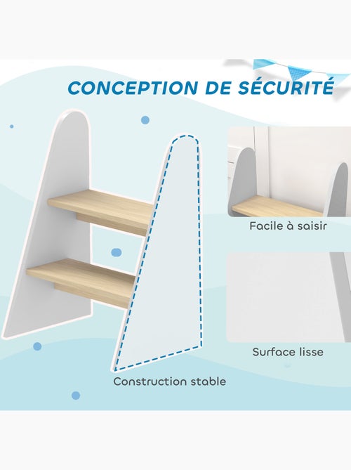 Marchepied enfant 2 marches style nordique - charge max. 20 kg - aspect bois - Kiabi Marchepied enfant 2 marches style nordique - charge max. 20 kg - aspect bois - Kiabi
