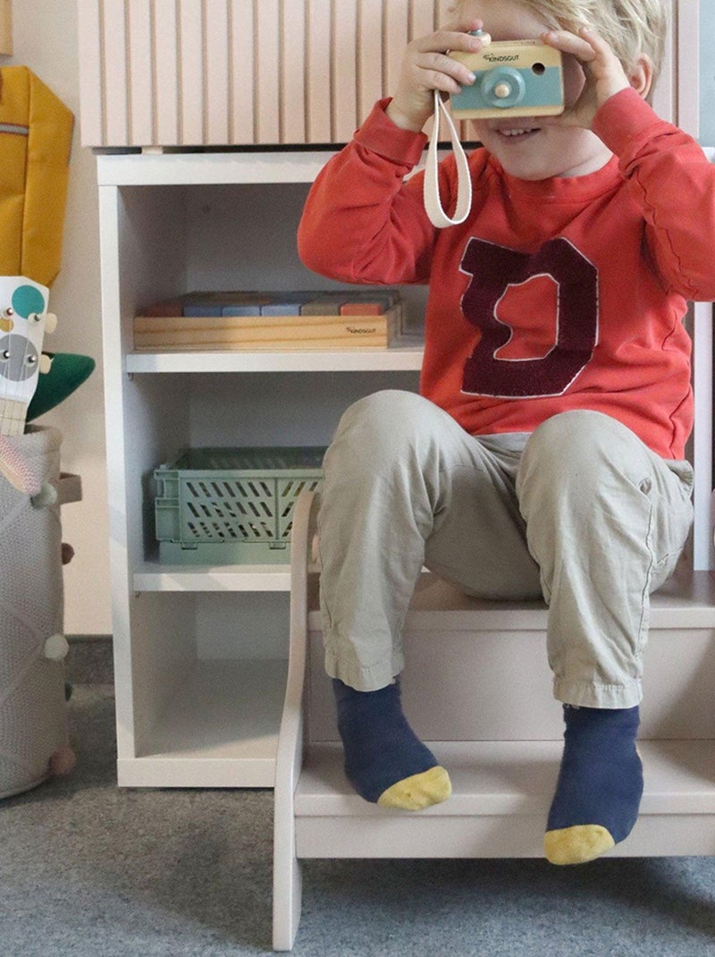 Marchepied enfant en bois Beige - Kiabi
