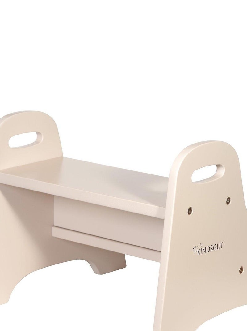 Marchepied enfant en bois Beige - Kiabi