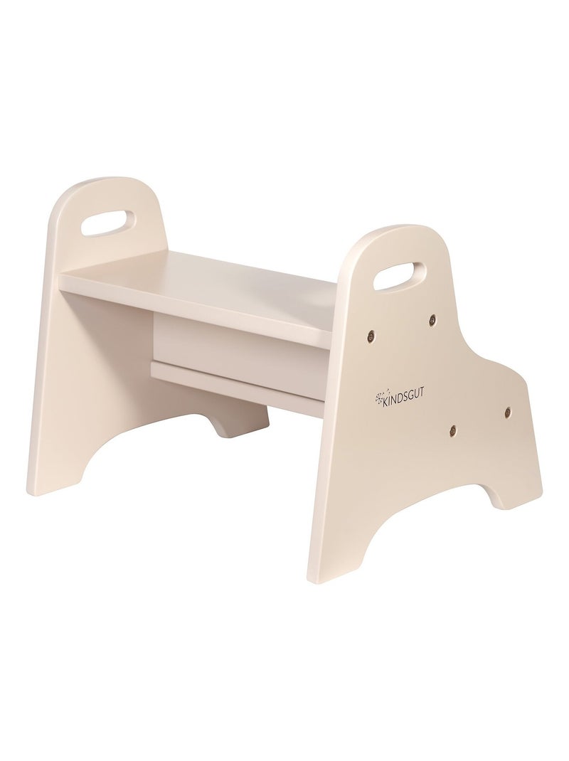 Marchepied enfant en bois Beige - Kiabi