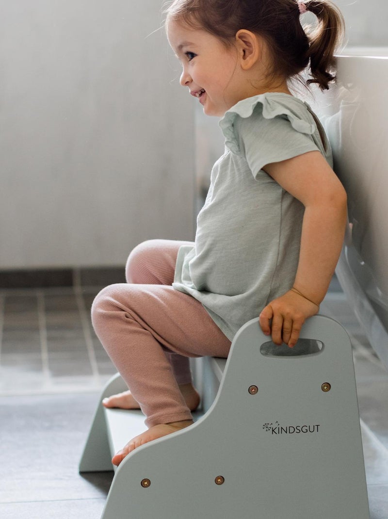 Marchepied enfant en bois Bleu - Kiabi