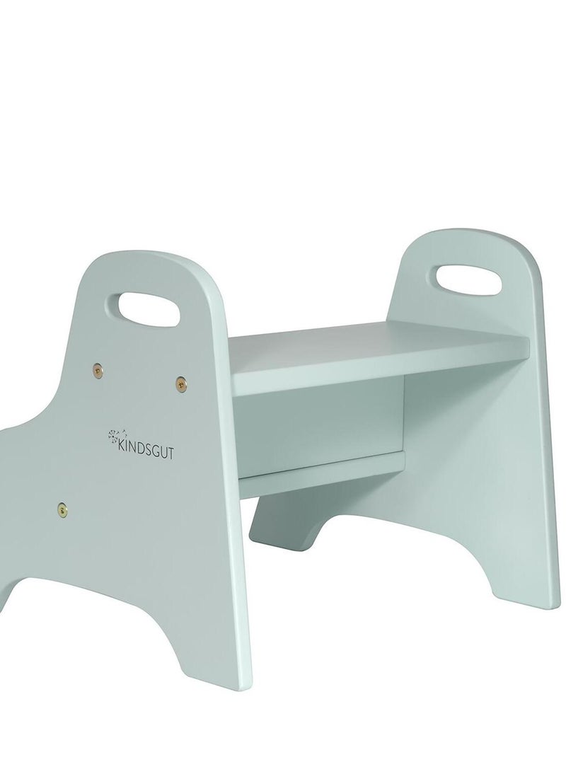 Marchepied enfant en bois Bleu - Kiabi