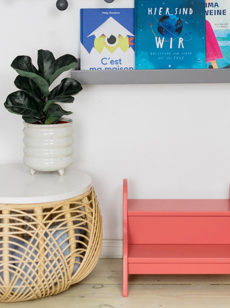 Marchepied enfant en bois Rose rouge - Kiabi