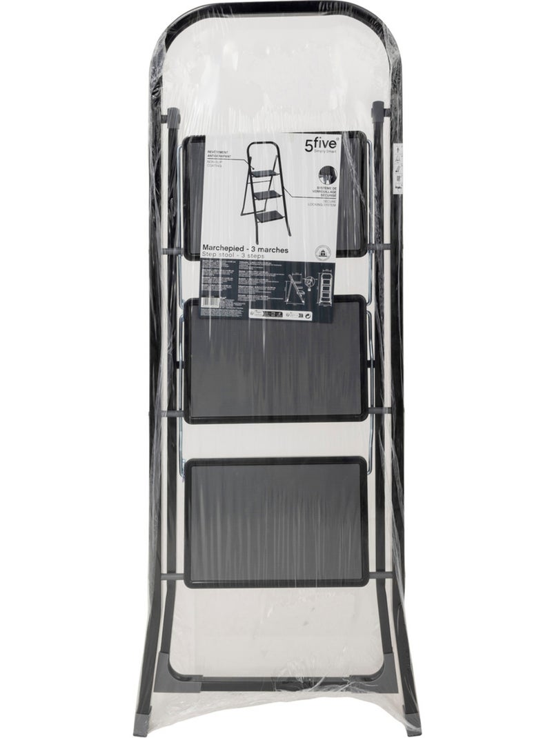 Marchepied pliable 3 marches Noir - Kiabi