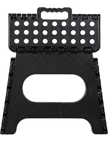 Marchepied pliant 29 cm Plastique robuste Coloris aléatoire (noir, bleu ou gris)