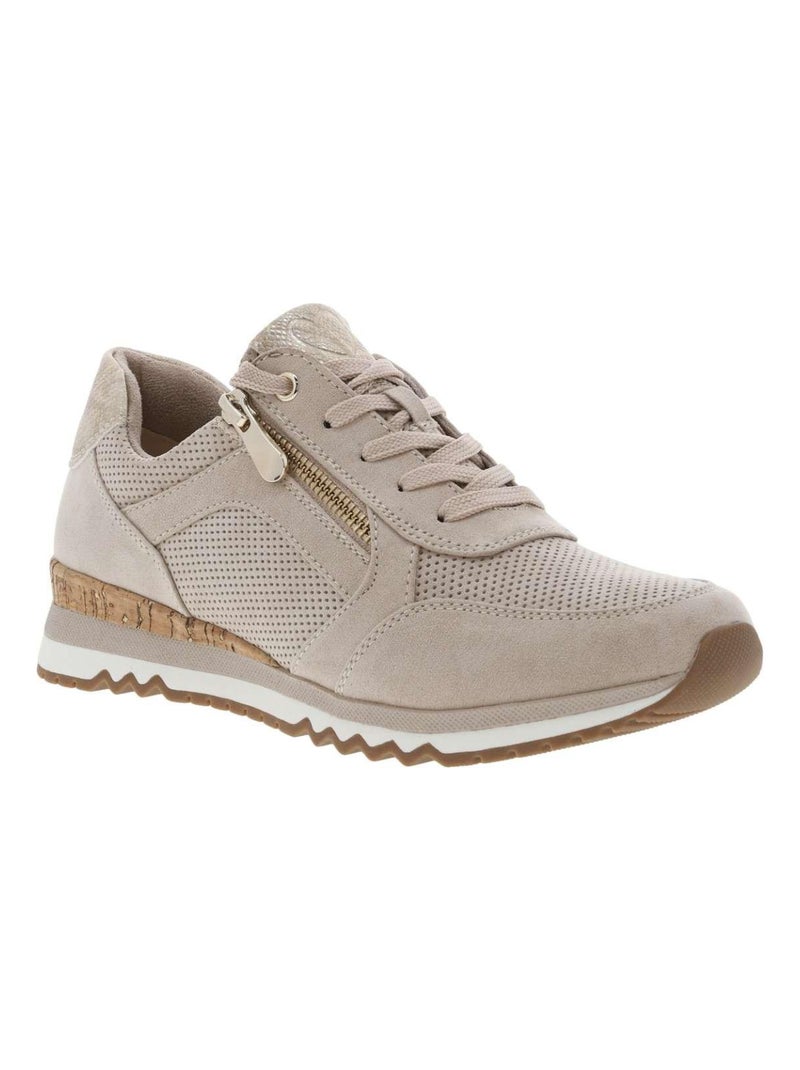 MARCO TOZZI - Baskets basses talon compensé Beige - Kiabi