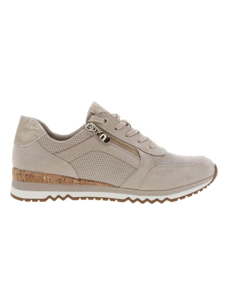 MARCO TOZZI - Baskets basses talon compensé Beige - Kiabi