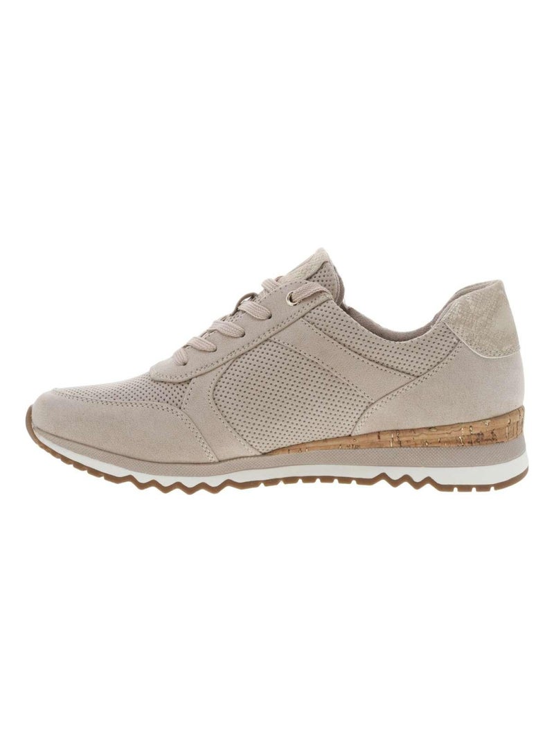 MARCO TOZZI - Baskets basses talon compensé Beige - Kiabi