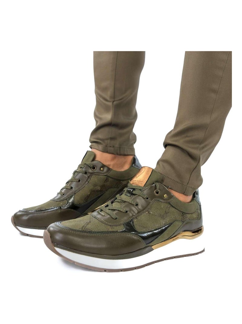 MARCO TOZZI - Baskets talon semi-compensée Kaki - Kiabi