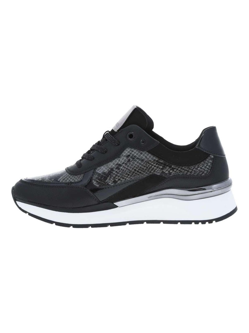 MARCO TOZZI - Baskets talon semi-compensée Noir - Kiabi